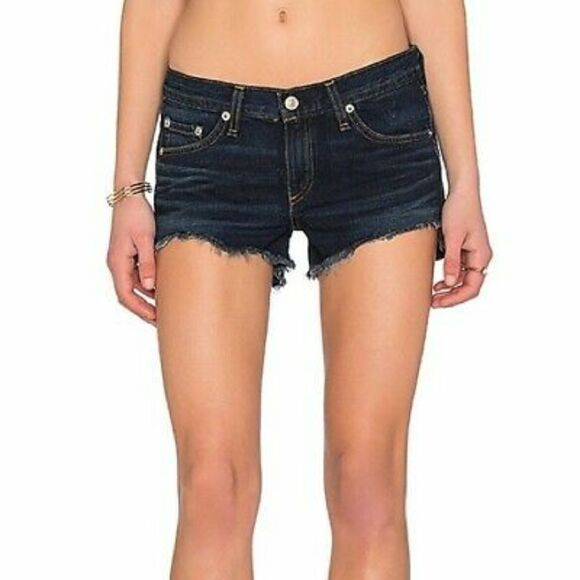 Rag & Bone Women's Cut Off Frayed Distressed Hem Denim Short in Catskills - Picture 10 of 13